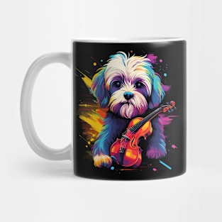 Maltese Playing Violin Mug